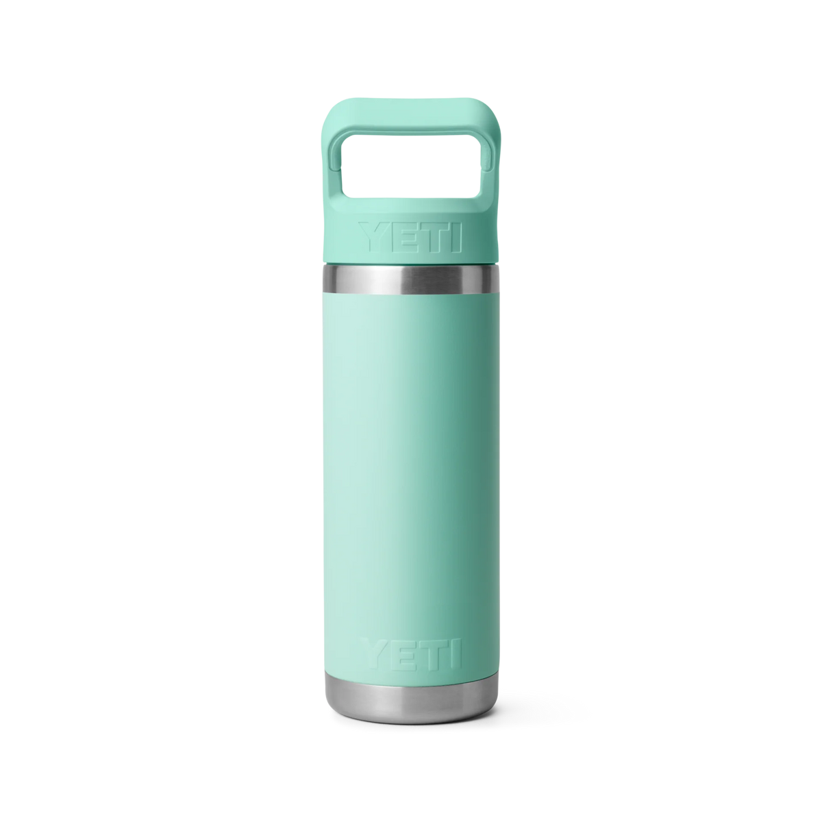 YETI Rambler 18 oz Bottle with Colour Straw Cap Seafoam