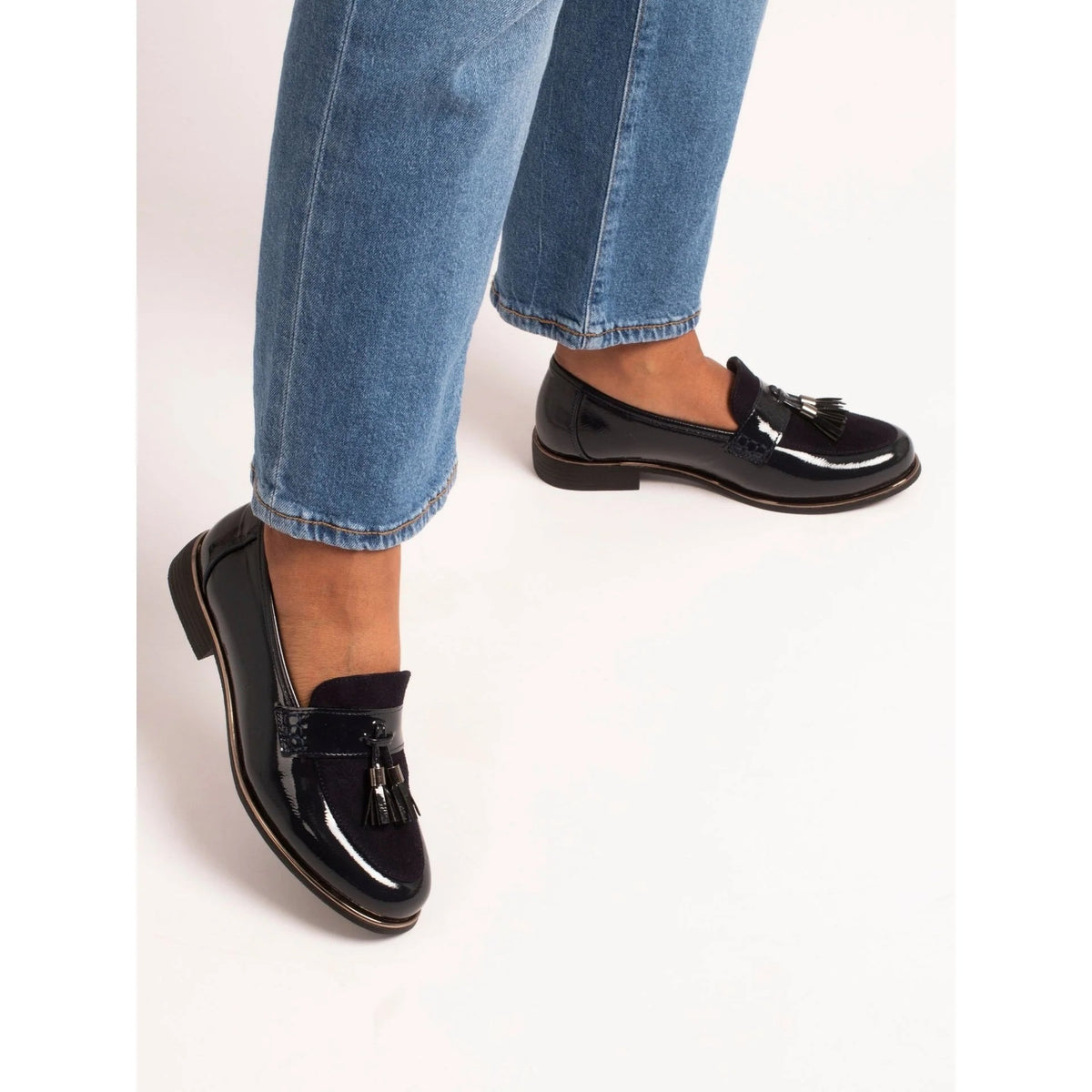 Lunar Nadia Navy Patent Shoe Navy