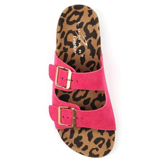 Lunar Pecan Fuchsia Sandals