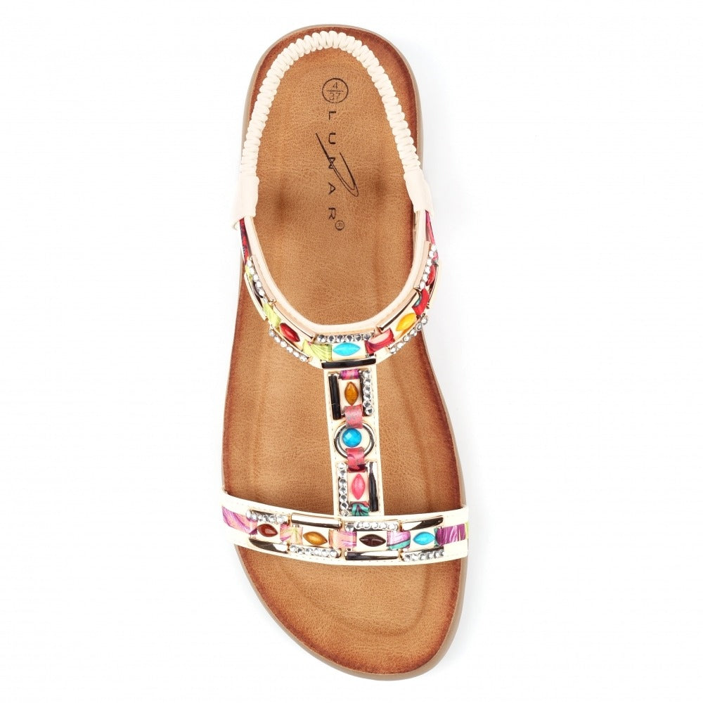 Lunar Drift White Sandals