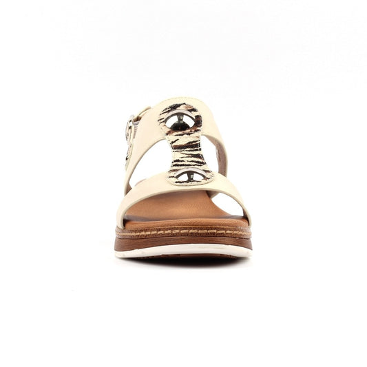 Lunar Georgia White Wedge Sandals