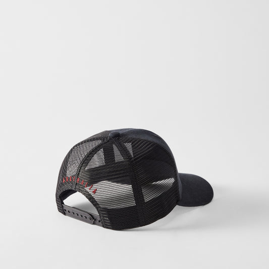 RM Williams RMW Longhorn Black Wash Trucker Cap
