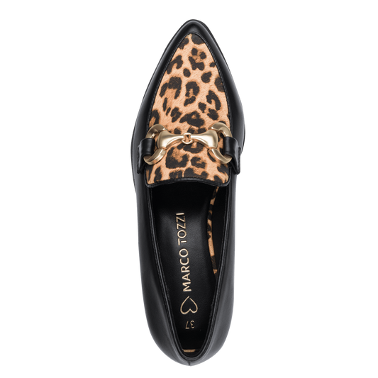 Marco Tozzi 2-24216-45 005 Black Leopard Dress Shoes
