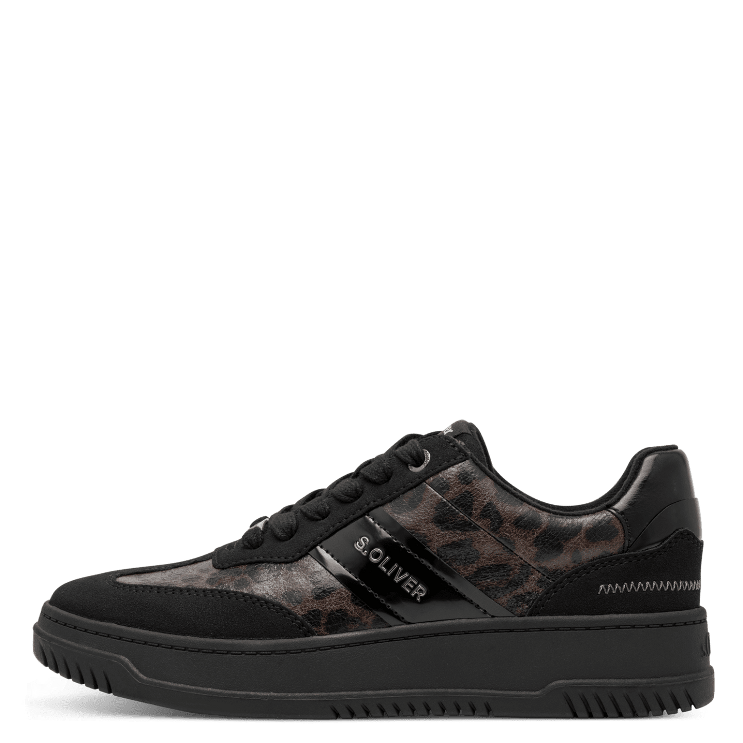 S Oliver 5-23683-45 090 Black/Leopard Trainers