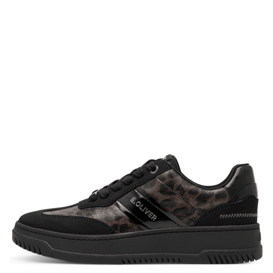 S Oliver 5-23683-45 090 Black/Leopard Trainers