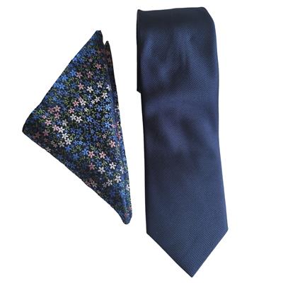 Wallace Midnight Twill Floral Tie Set