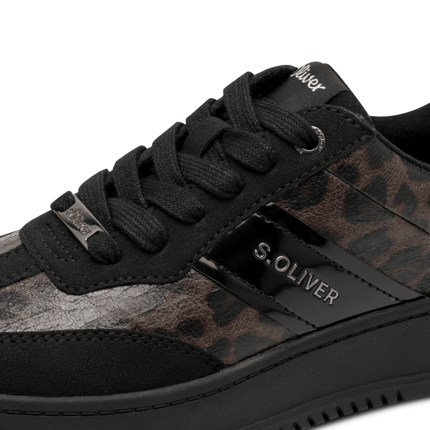 S Oliver 5-23683-45 090 Black/Leopard Trainers
