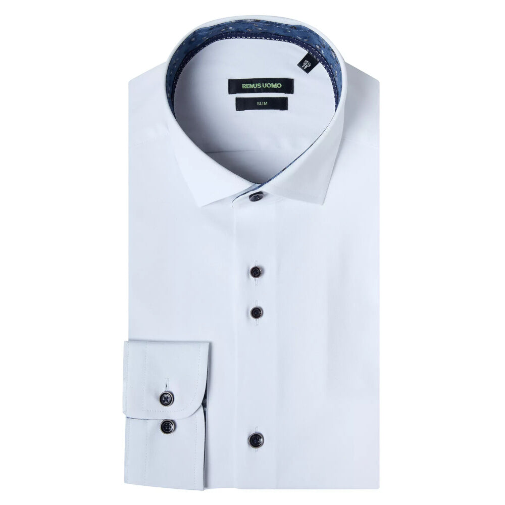 Remus Uomo 13139 01 Slim Fit White Shirt