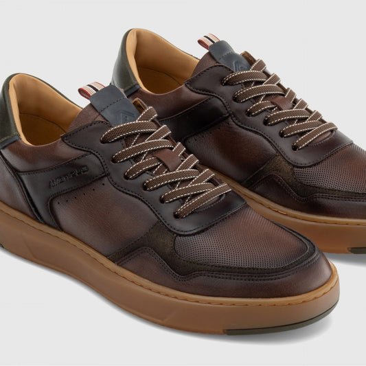 Ambitious 14095B 7129AM Brown Combi Trainers