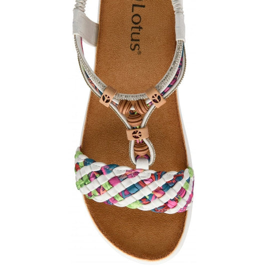 Lotus Russo White Sandal