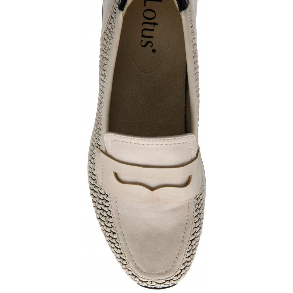 Lotus Florida Off White/Black Shoe