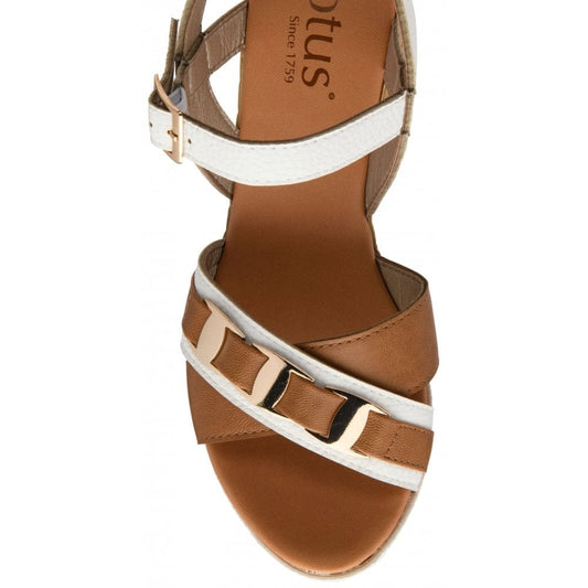 Lotus Tassere White Sandal