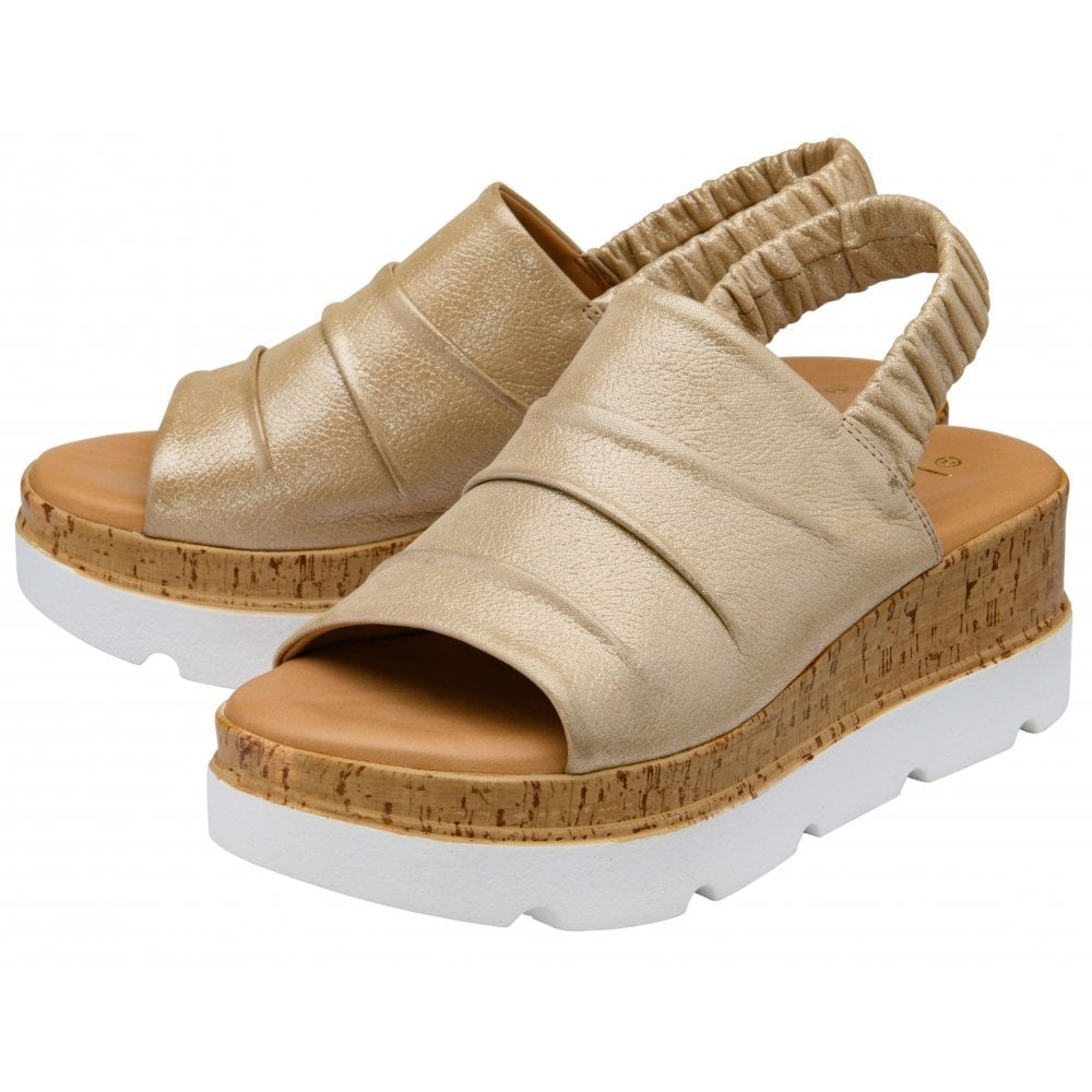 Lotus Jessie Gold Sandal