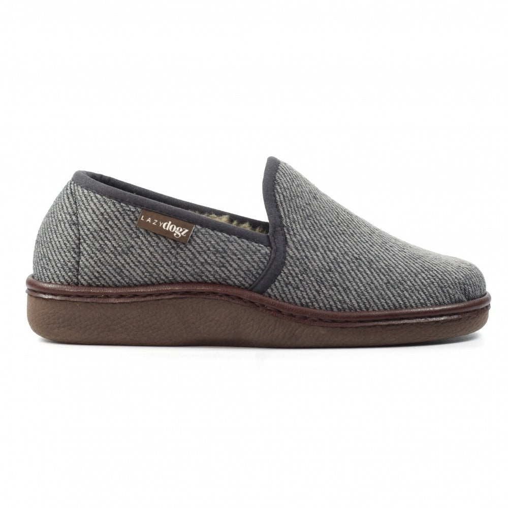 Lazy Dogz Oliver Grey Slippers