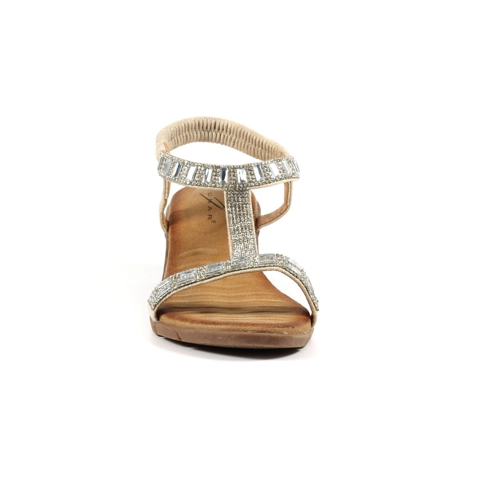 Lunar Macie Silver Wedge Sandals