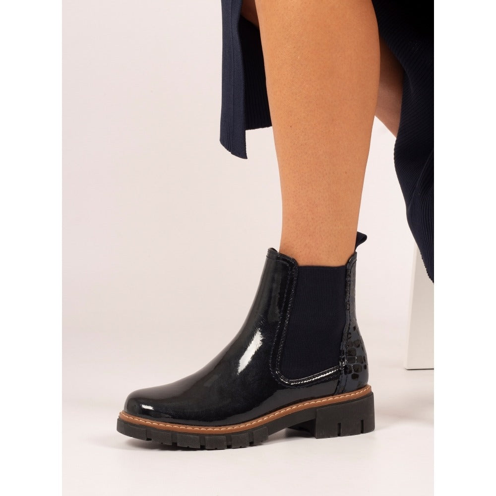 Lunar Peace Navy Ankle Boots
