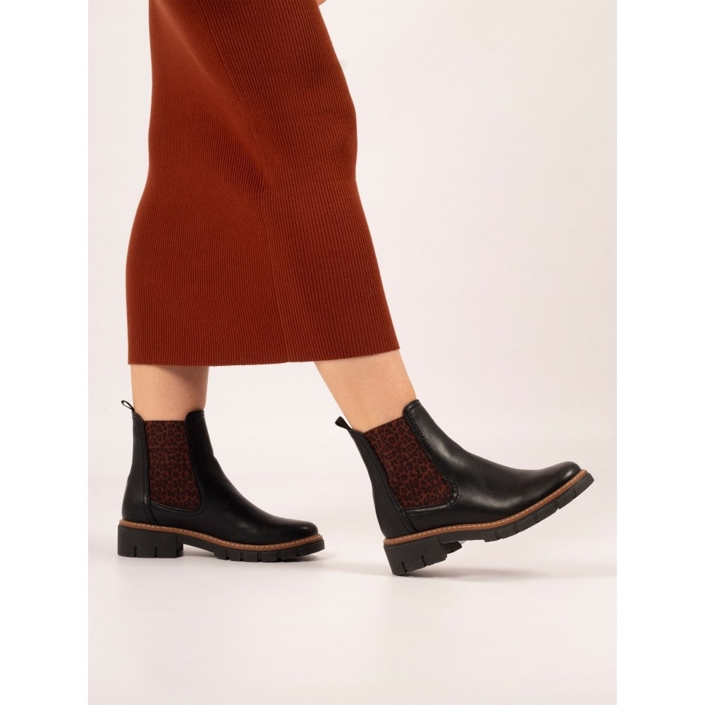 Lunar Ribble Black Ankle Boots
