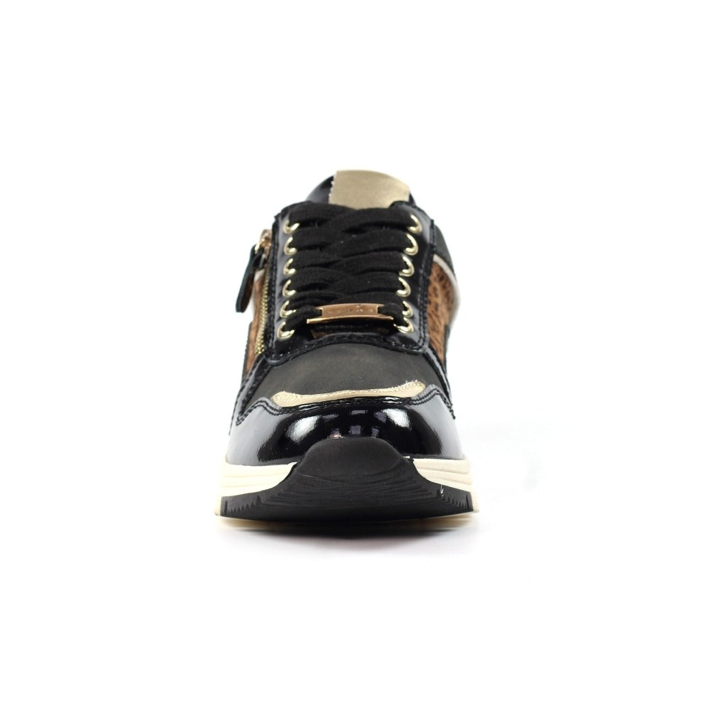 Lunar Kennedy Black Wedge Trainers