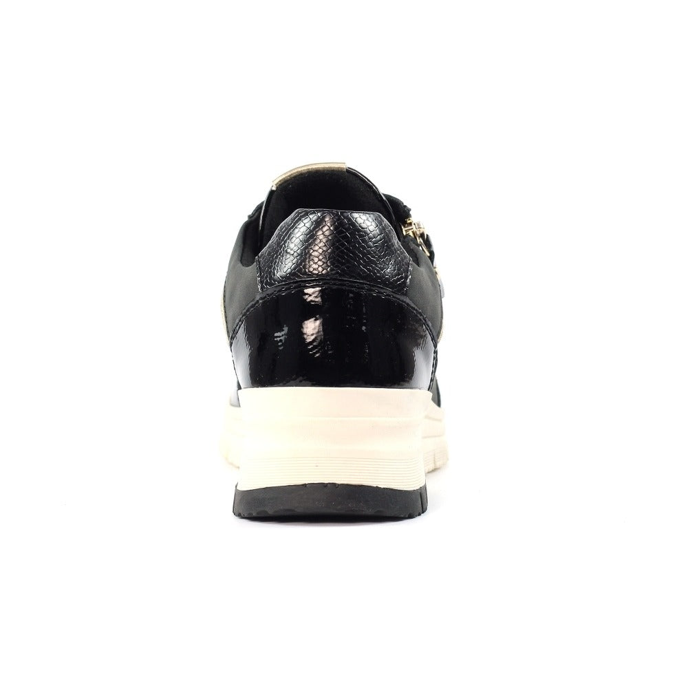 Lunar Kennedy Black Wedge Trainers