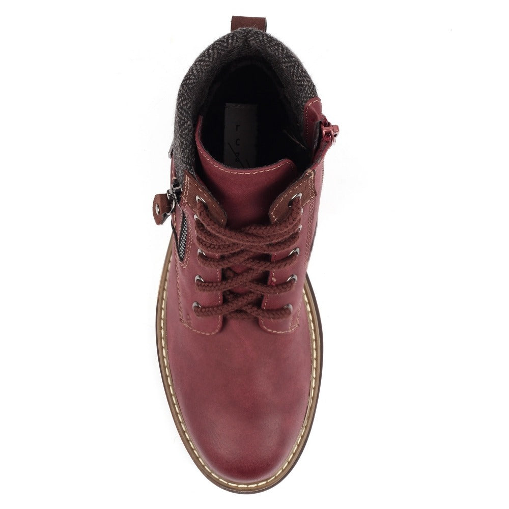 Lunar Caramel Burgundy Waterproof Boots