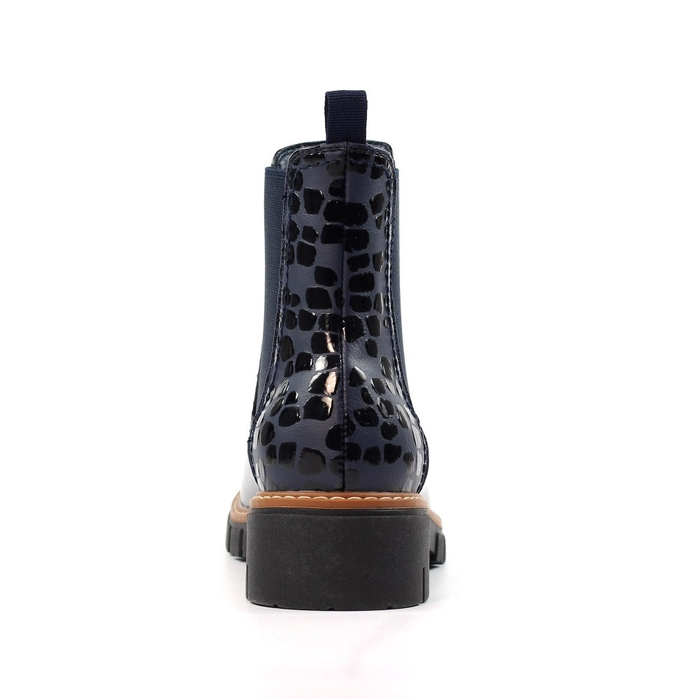 Lunar Peace Navy Ankle Boots