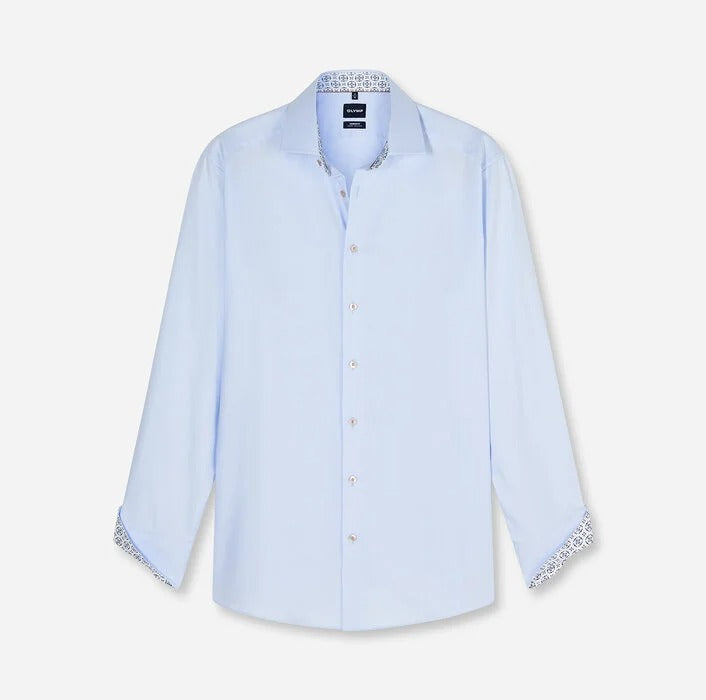 Olymp 1366 11 Blue Pattern Dress Shirt