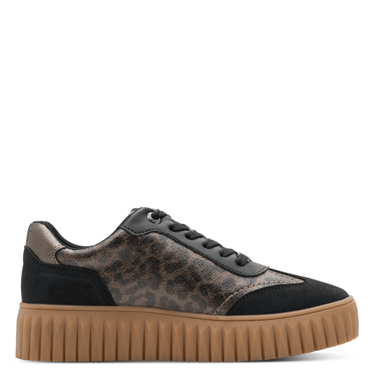 Marco Tozzi 2-23762-45 005 Black Leopard Trainers