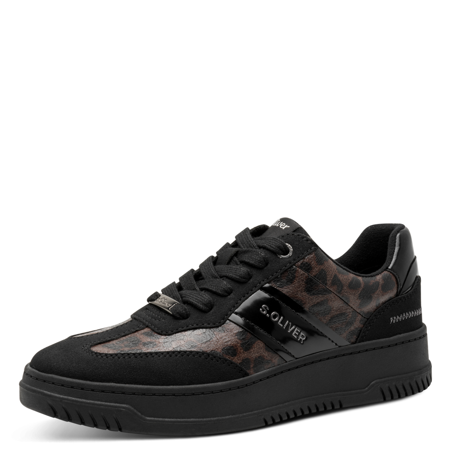S Oliver 5-23683-45 090 Black/Leopard Trainers