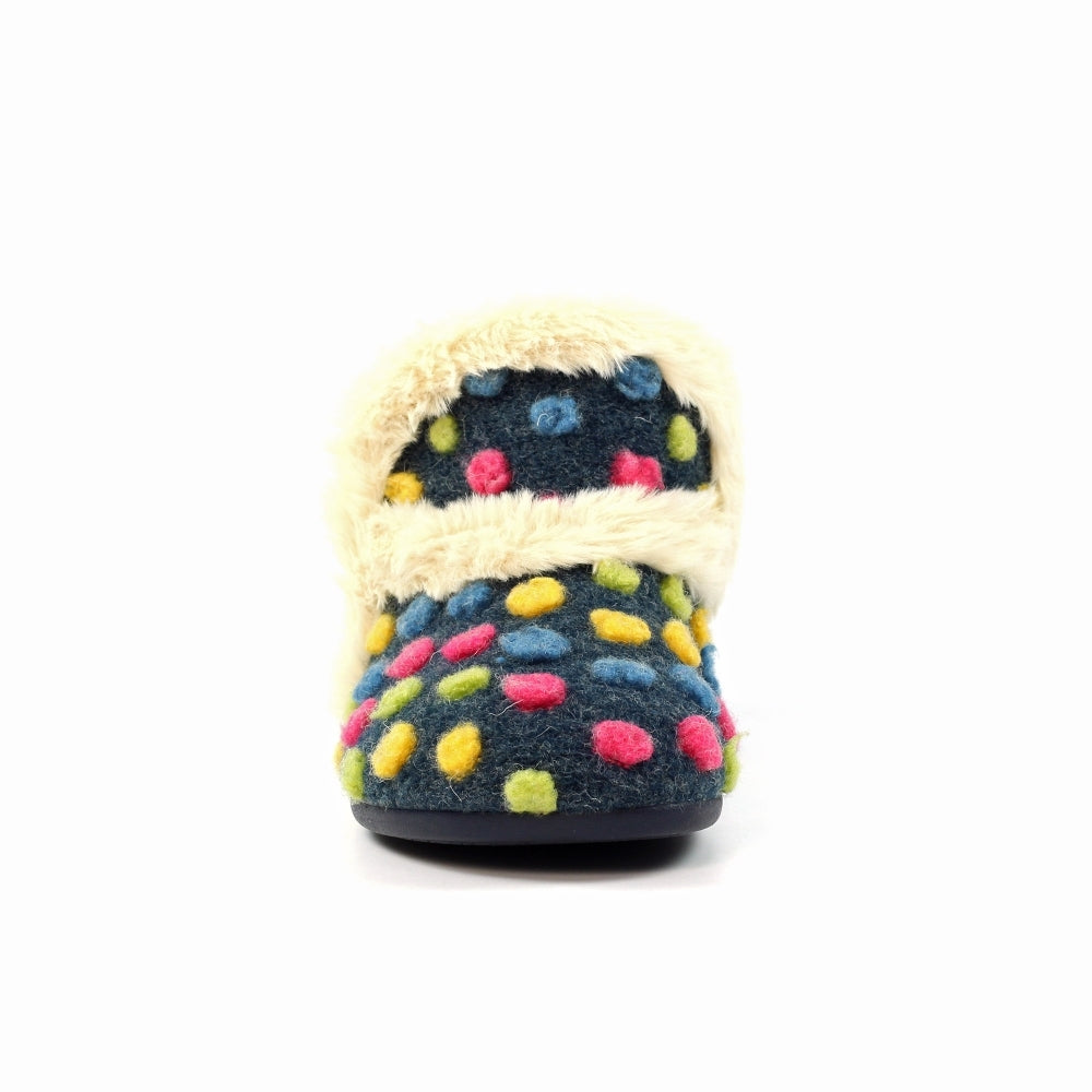Lunar Latte Navy Bootie Slipper