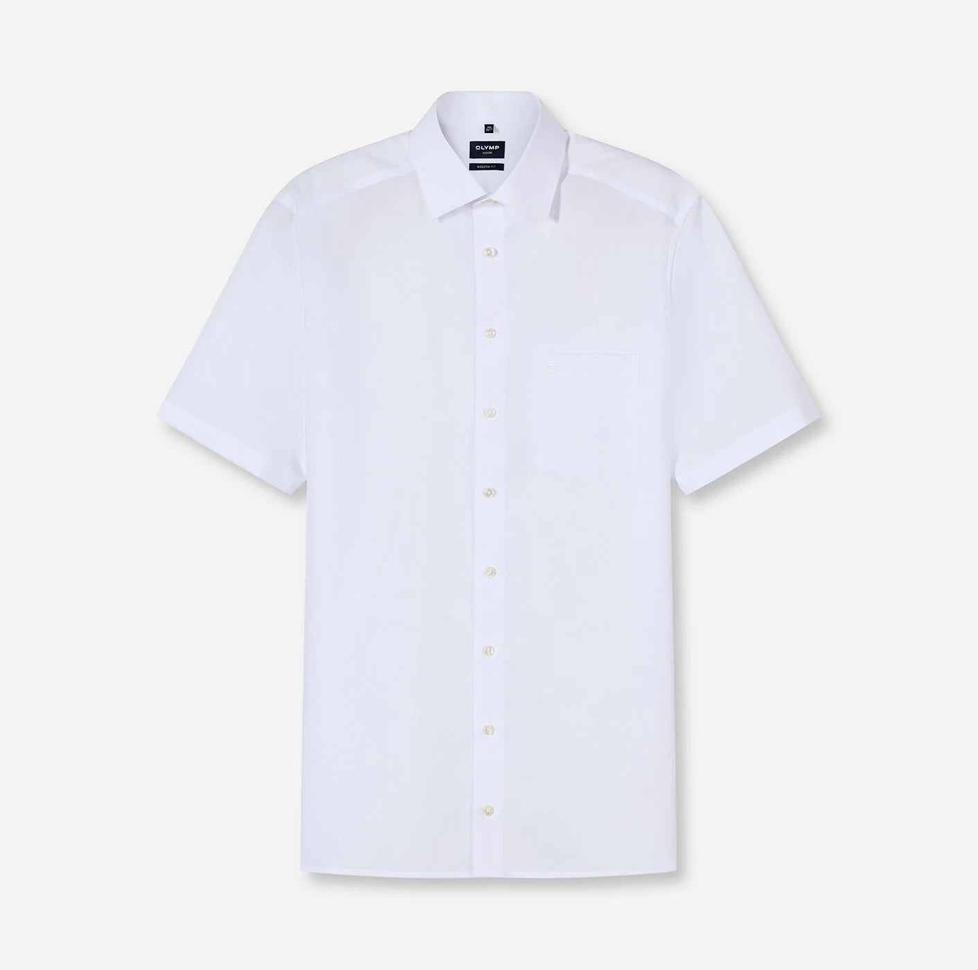 Olymp 300 12 Modern Fit Short Sleeve Shirt White