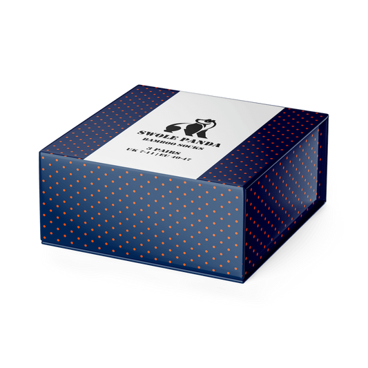 Swole Panda Orange And Blue Gift Box - 3 Pairs
