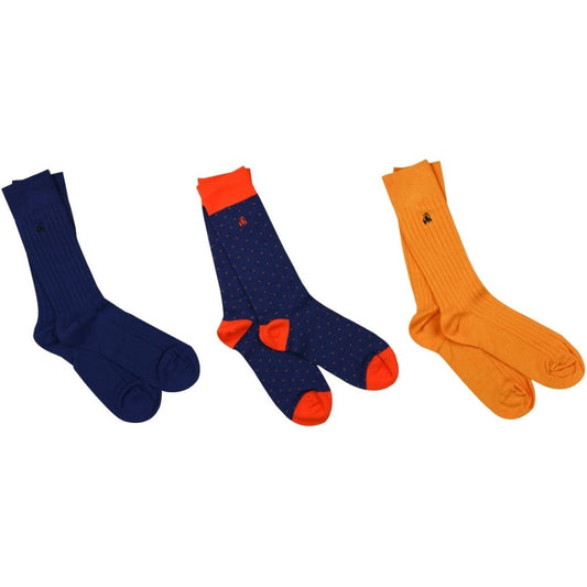 Swole Panda Orange And Blue Gift Box - 3 Pairs