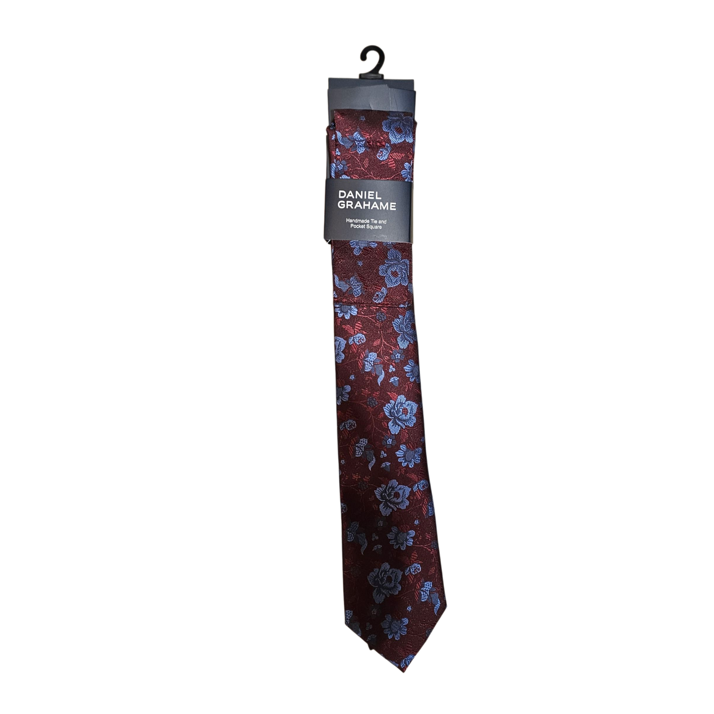 Daniel Grahame Tp2405 66 Maroon Tie & Pocket Square Set