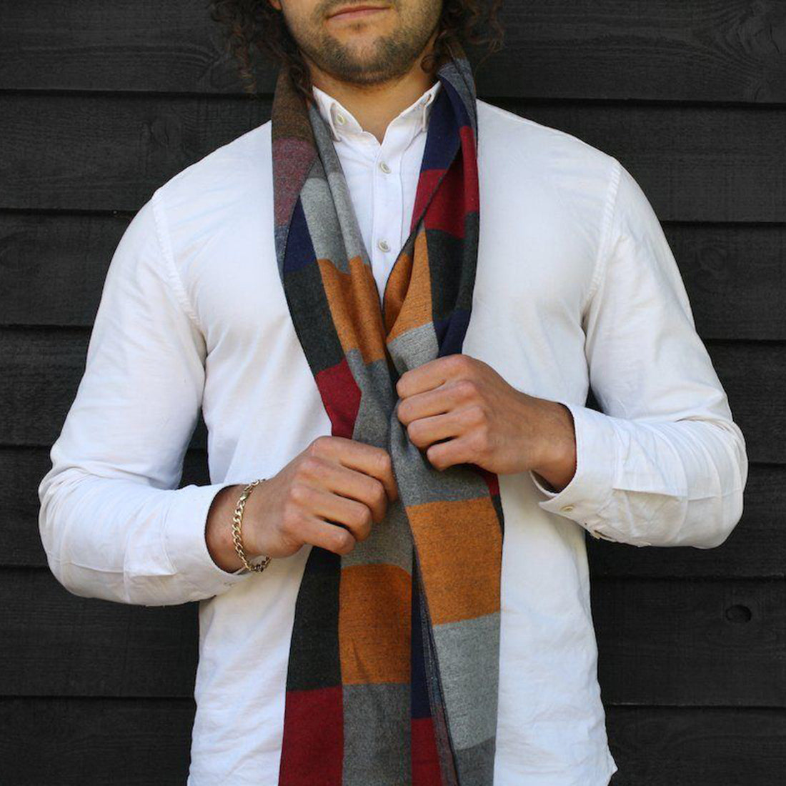 Swole Panda Multi Square Pattern Scarf