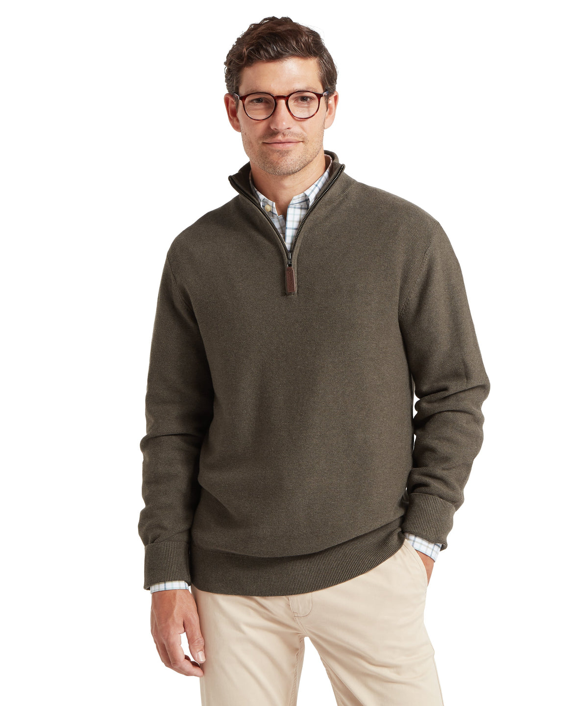 Schöffel Porthleven Beetle Green 1/4 Zip Jumper