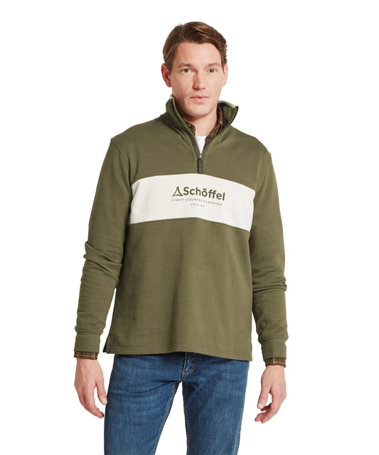 Schöffel Trencrom Dark Khaki Green 1/4 Zip