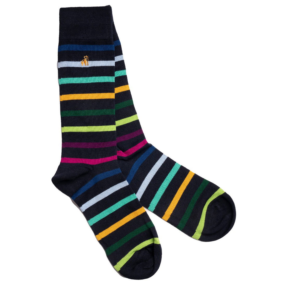 Swole Panda Black Small Stripe Socks