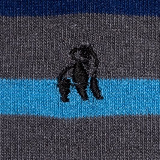 Swole Panda Grey Small Stripe Socks