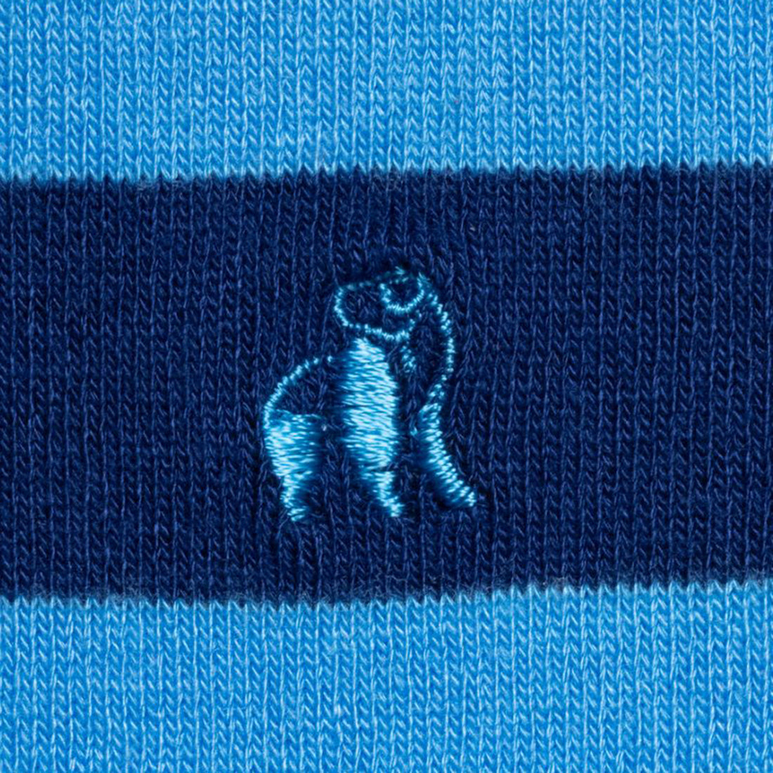 Swole Panda Sky Blue Striped Socks