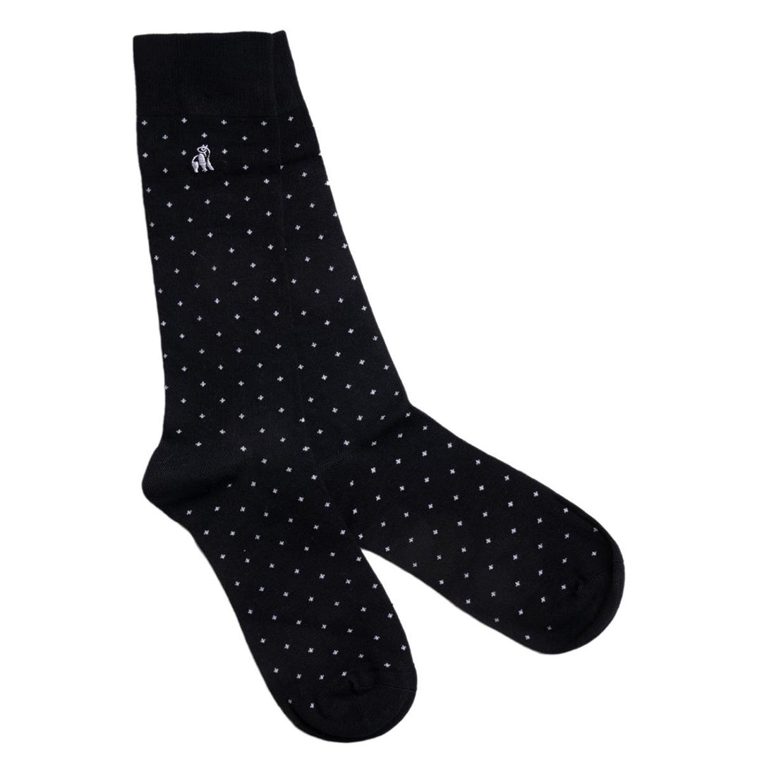 Swole Panda Spotted Black Socks