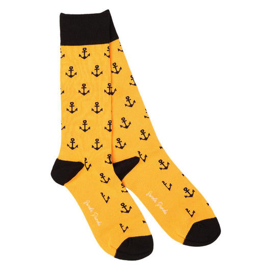 Swole Panda Yellow Anchor Socks