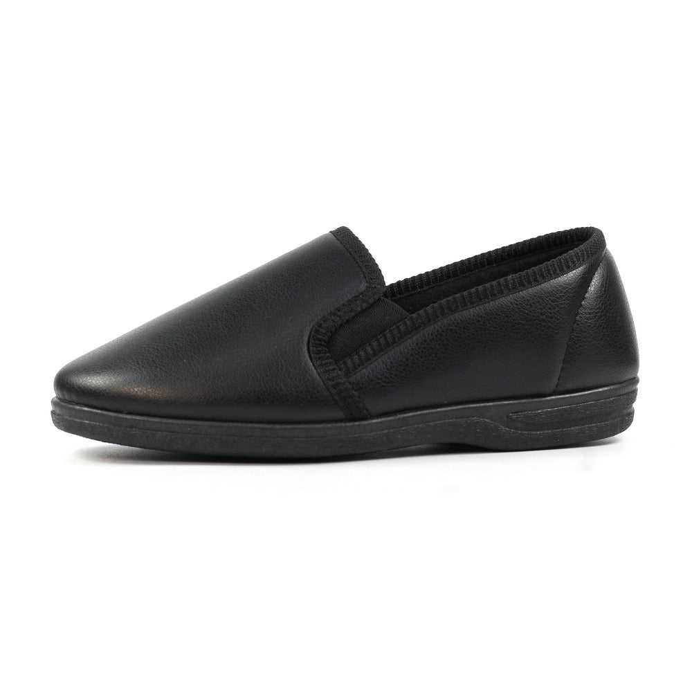 Lazy Dogz Trent Black Slippers