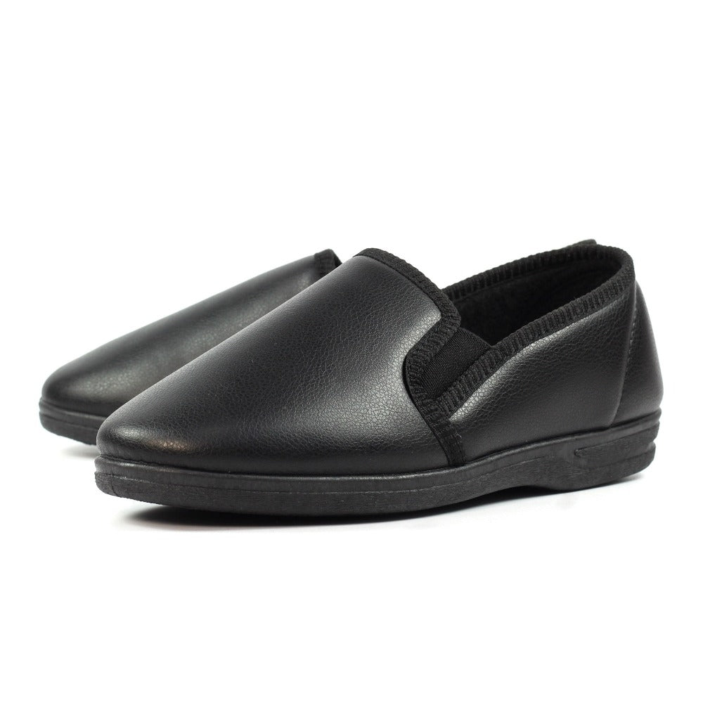 Lazy Dogz Trent Black Slippers