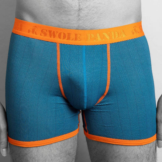 Swole Panda Navy / Blue Herringbone Boxers Twin Pack