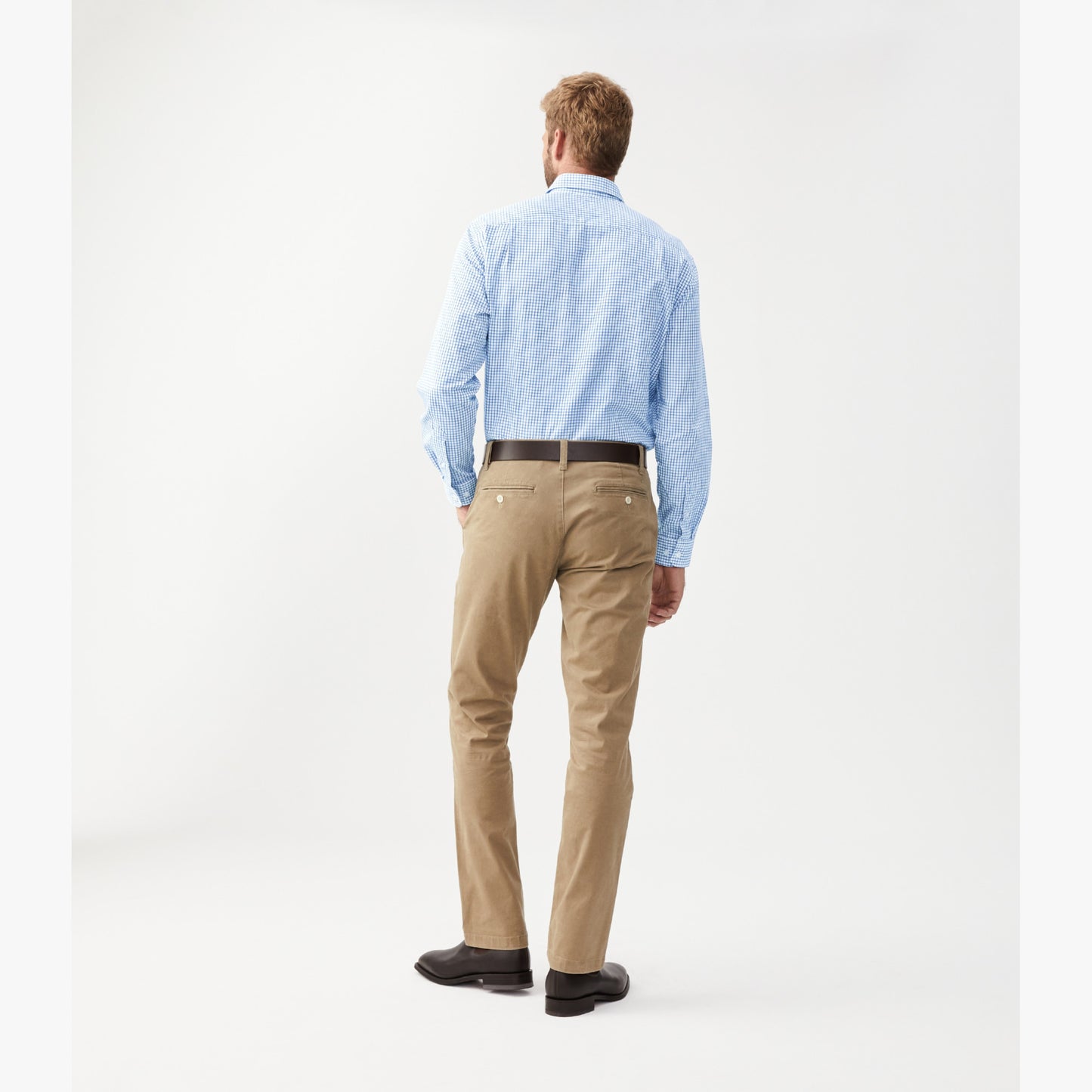 RM Williams Collins White Blue Shirt