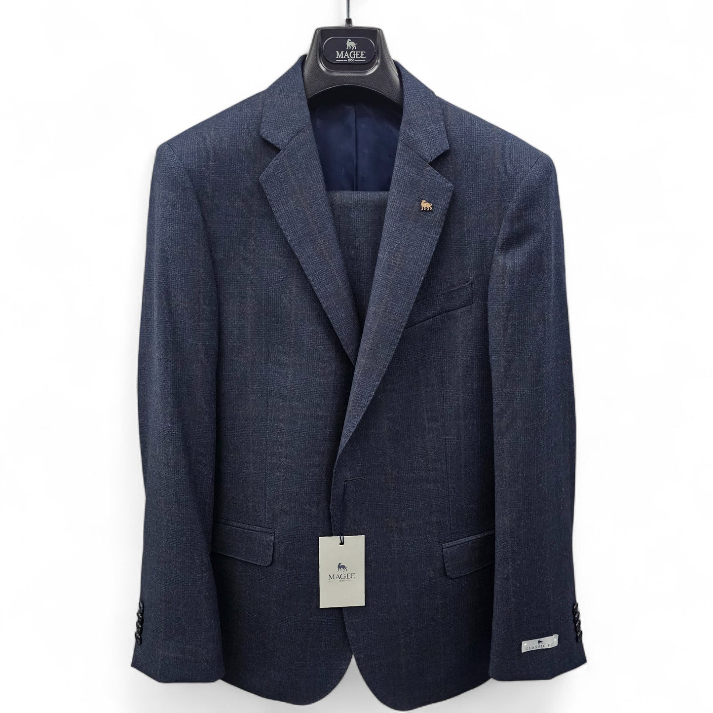 Magee 43711 Liffey Blue Check 2 Piece Suit