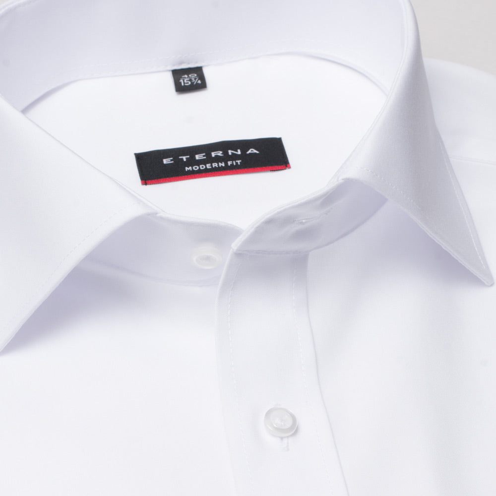 Eterna 1100 00 Modern Fit White Short Sleeve Shirt