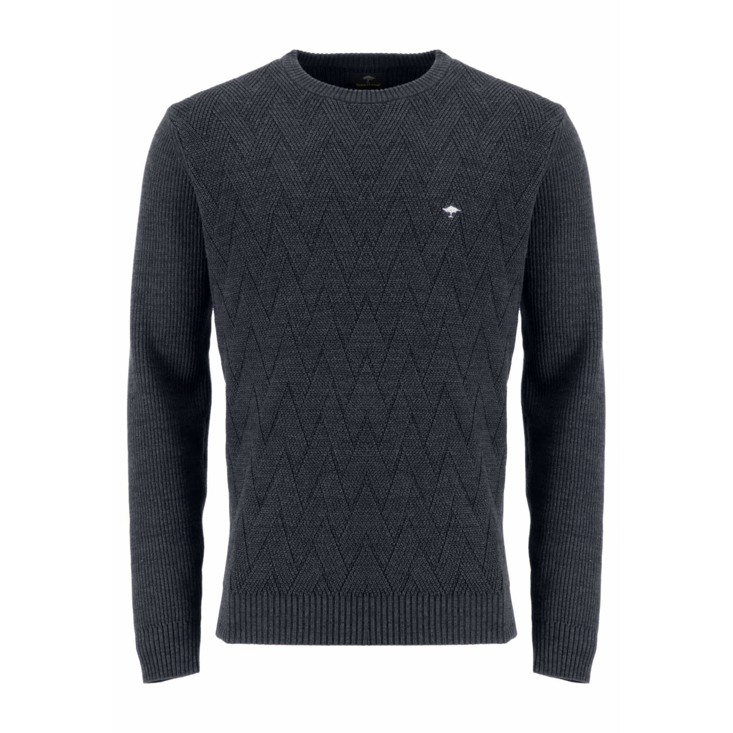Fynch Hatton 1208 224 685 Navy Round Neck Knitwear