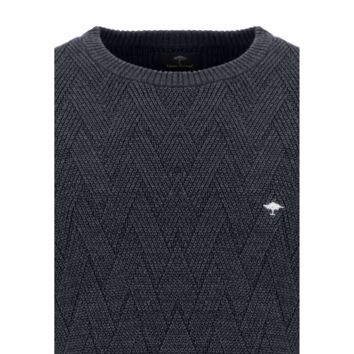 Fynch Hatton 1208 224 685 Navy Round Neck Knitwear