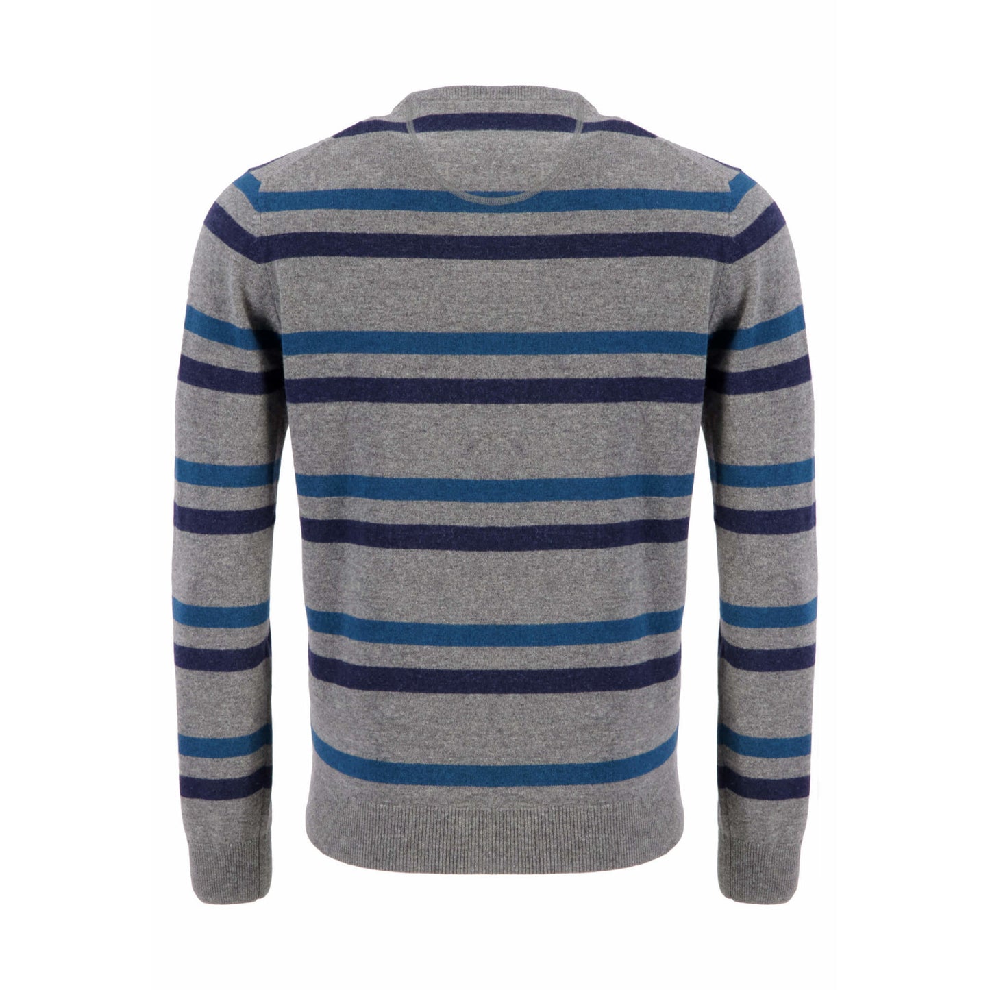 Fynch Hatton 1209 305 912 Silver Round Neck Striped Knitwear